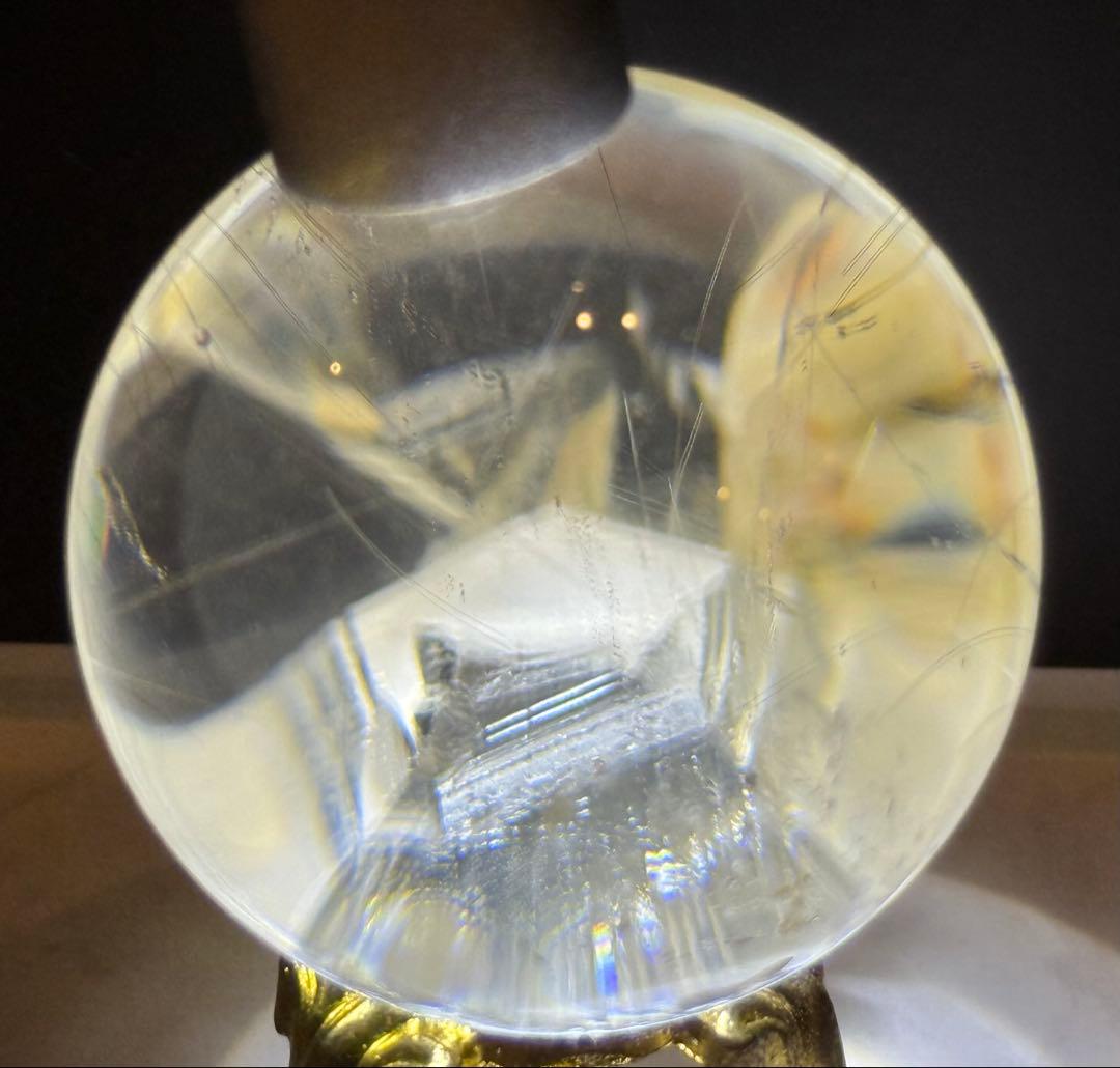 激レア⭐︎ クォーツインルチルクォーツ スフィア 丸玉 約4cm 水晶 天然石