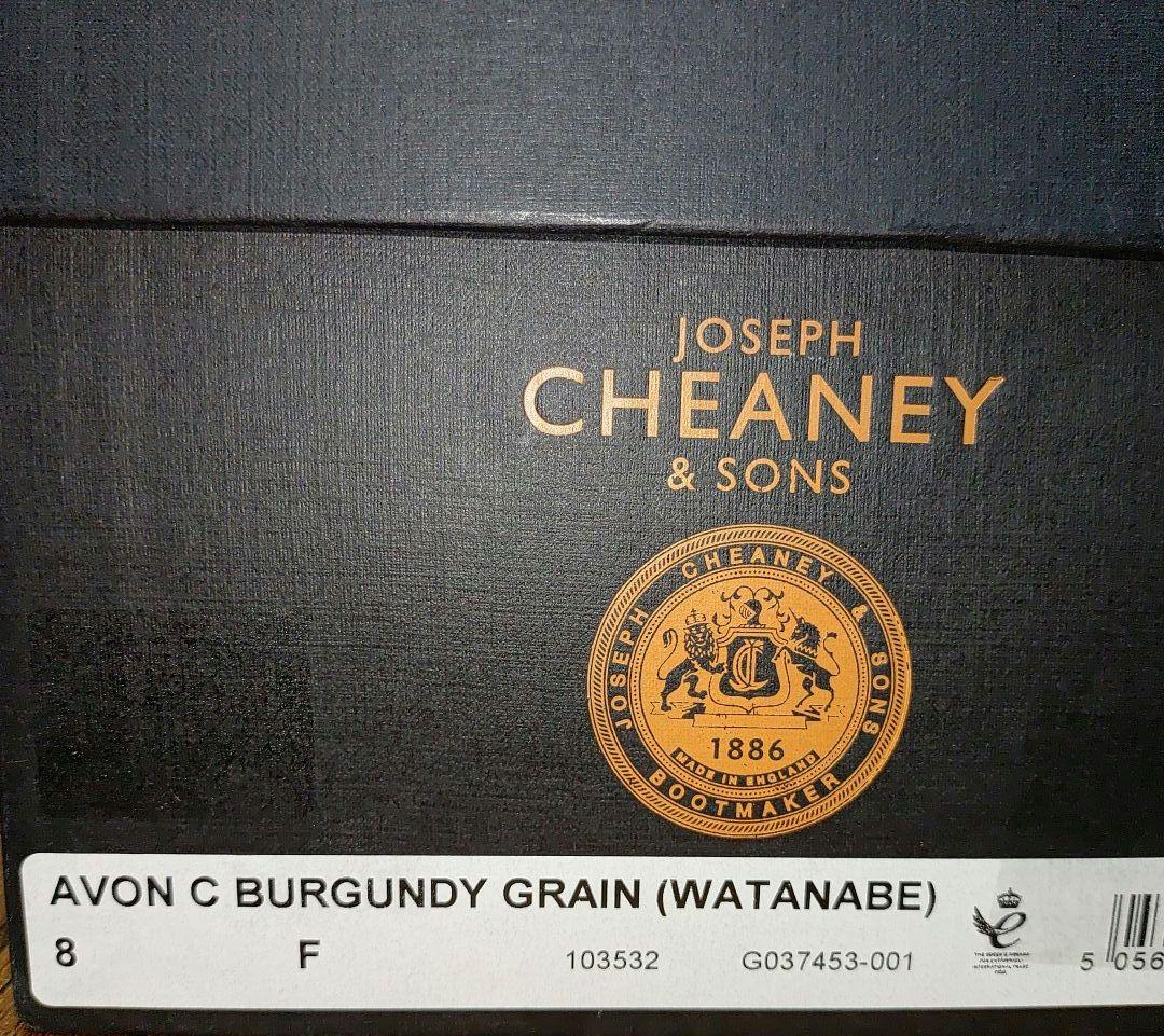 【新品同様】JOSEPHCHEANEY AVONC バーガンディグレイン 8 F