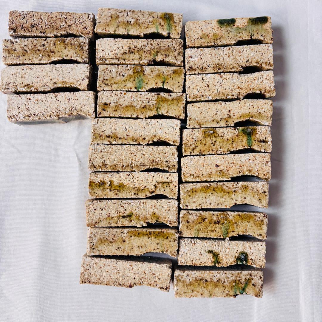 美品 陶器 箸置き セット 緑釉 土物 29個 アンティーク 和食器 おもてなし