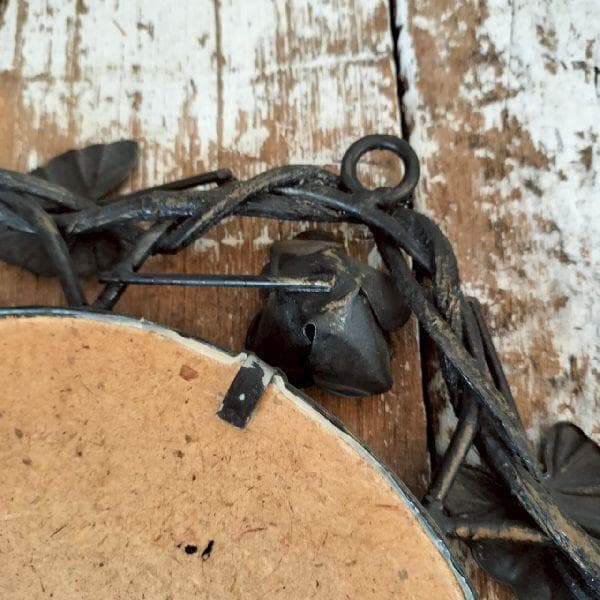 70-80sヴィンテージ アイアン アイビー フレーム ウォールミラー 壁掛け鏡