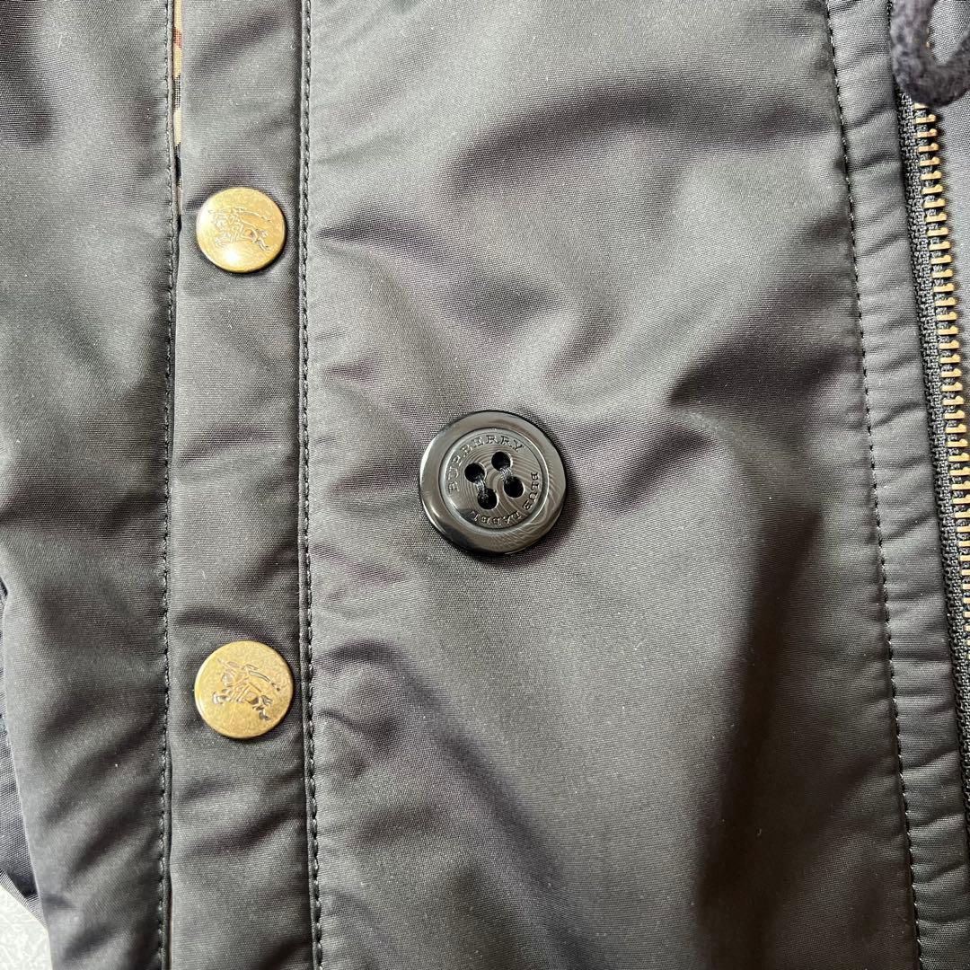 バーバリー♡モッズコート　ラクーンファー　ノバチェック 黒　36 S