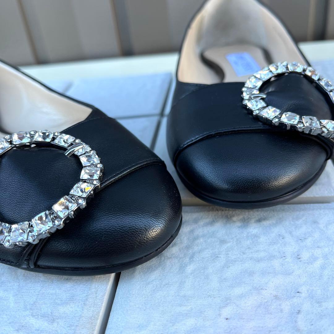 訳あり 37.5 JIMMY CHOO フラット　パンプス　ぺたんこ　24.5
