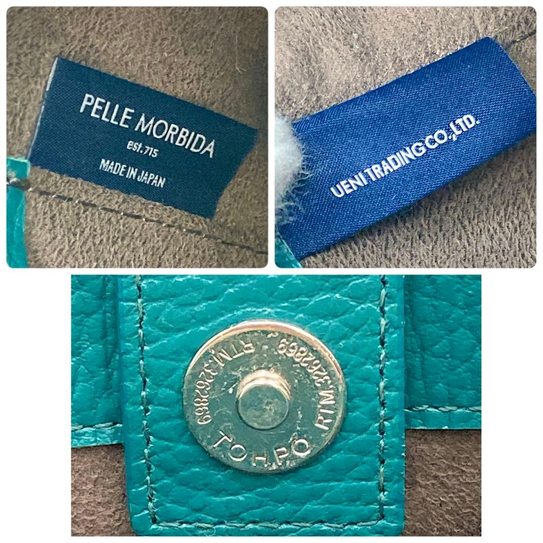 masa✨ペッレモルビダ テーラマリーナ ミニトートバッグ 緑系 レザー