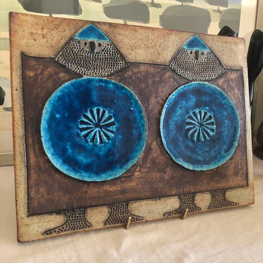 北欧　Inger Persson インガーパーソン　陶板　アンティーク