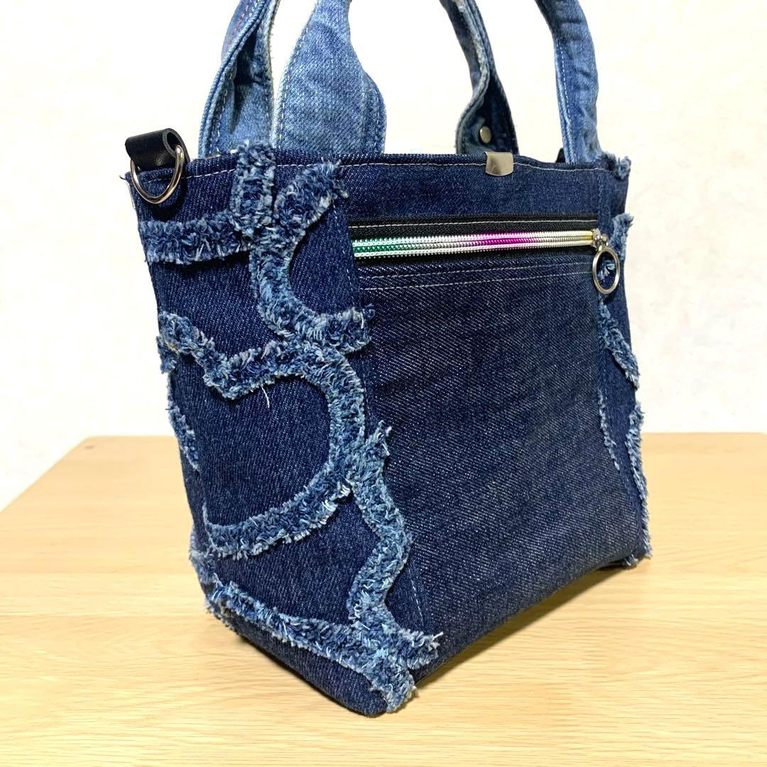 m*e様 コヤンイサムチョン　ハンドメイド　デニムリメイク　トートバッグ　手提げ
