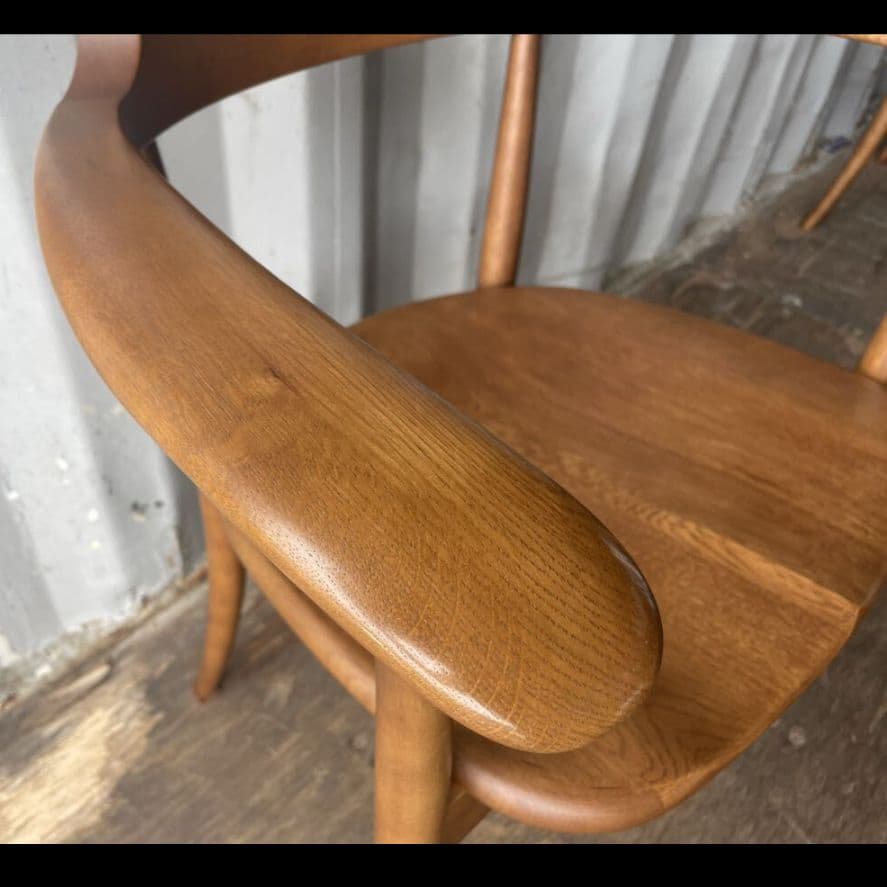 キツツキ飛騨産業 クレセント アームチェア オーク