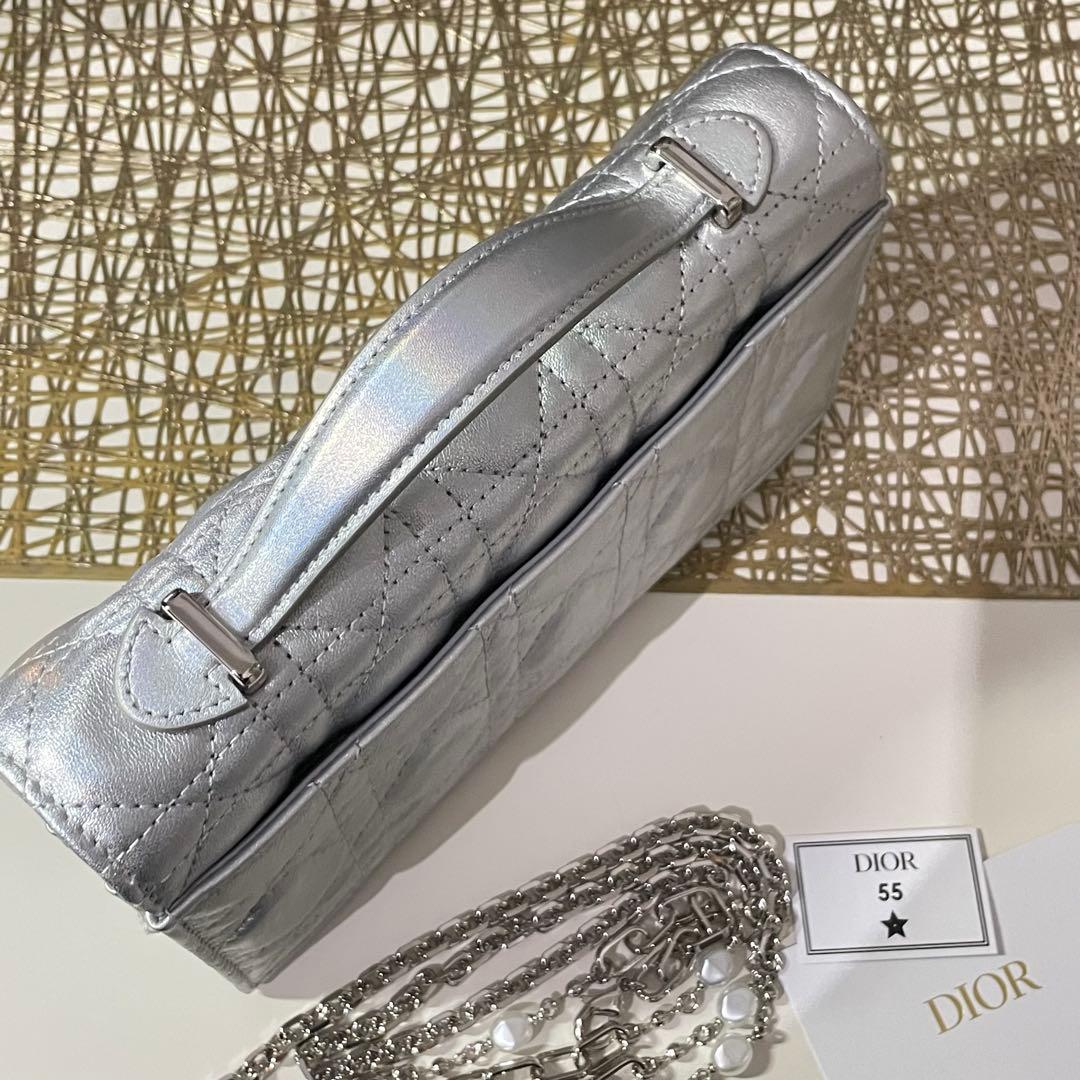 DIOR My Dior ミニバッグ ラムスキン ショルダーバッグ シルバー