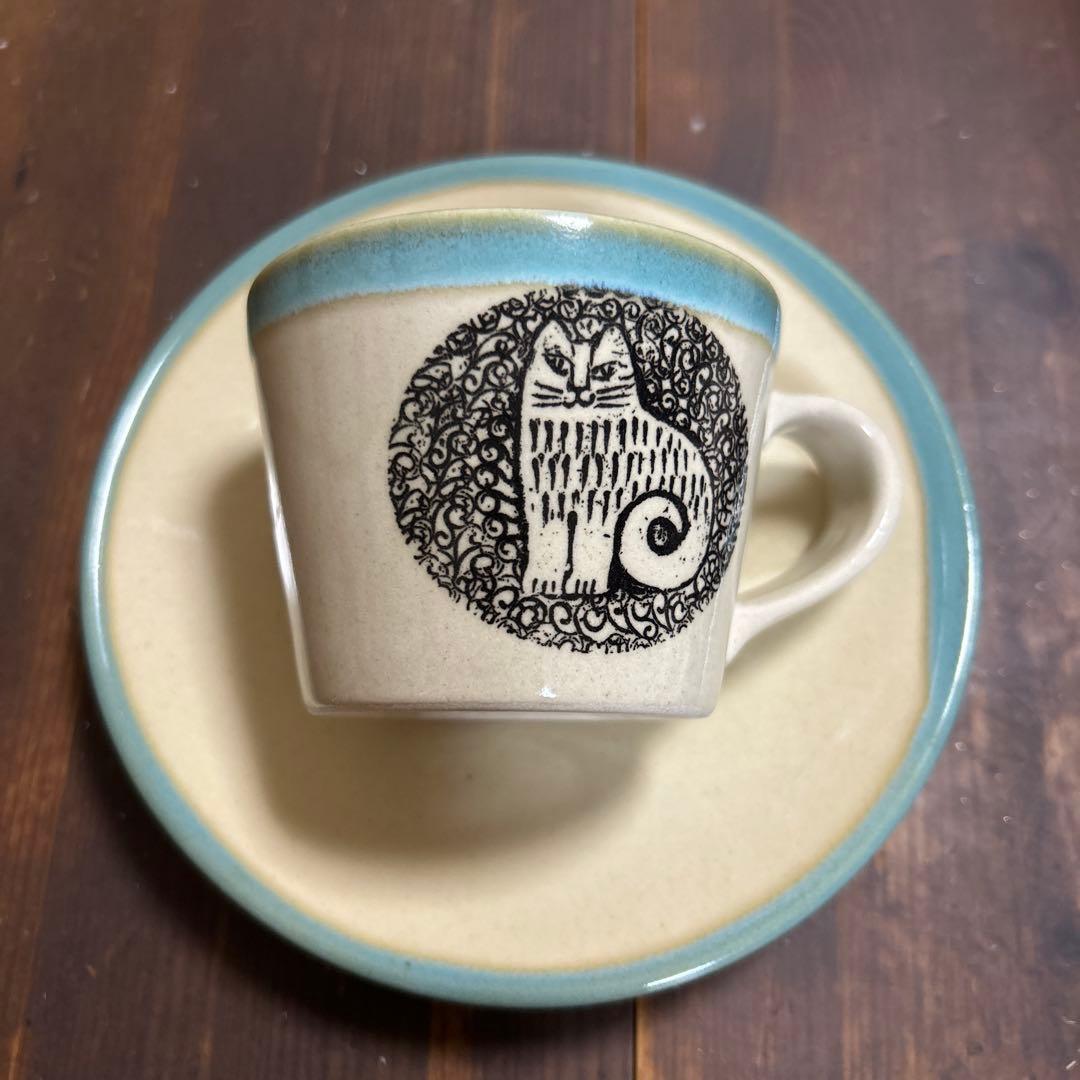 リサラーソン　益子焼　カップ＆ソーサー　プレート　湯呑み　猫　鳥　ニナ