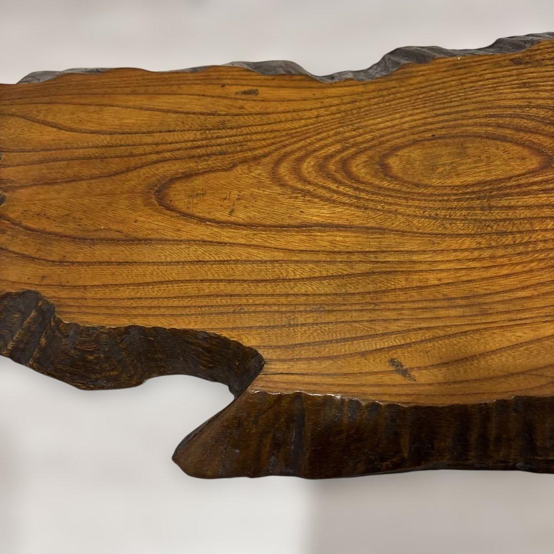 長さ95センチ　長い置き台　置台　花台　木の切り株　盆栽台　一枚板