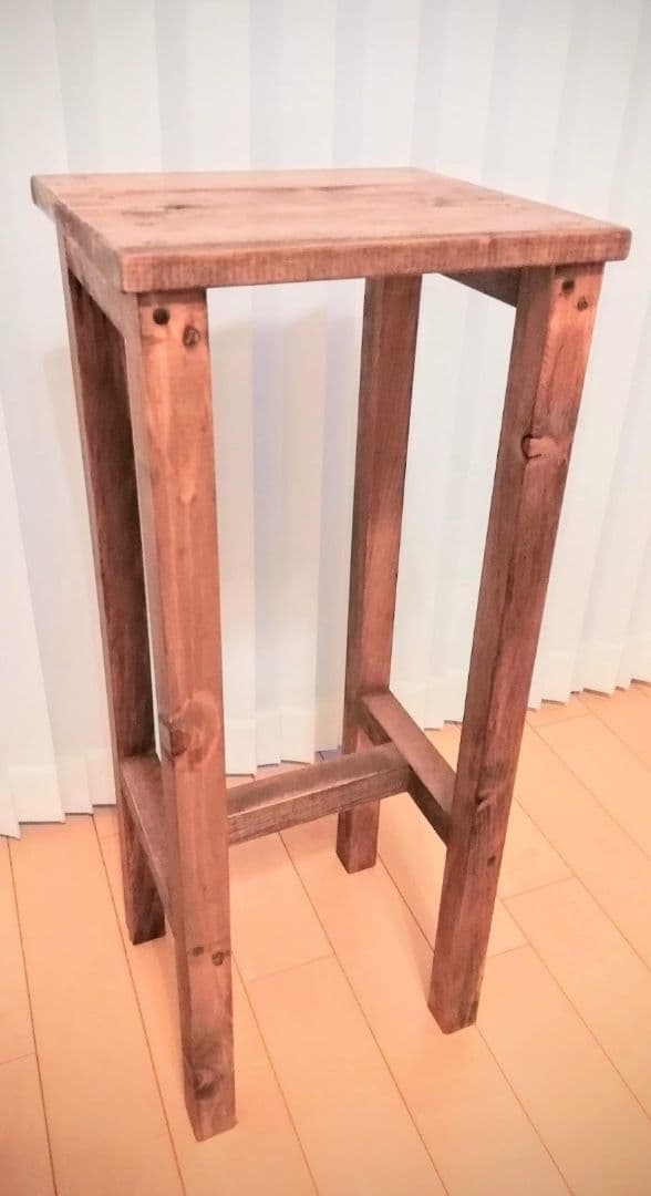 木製/ハンドメイドテーブル/ハイテーブル/ウォールナット【送料無料】