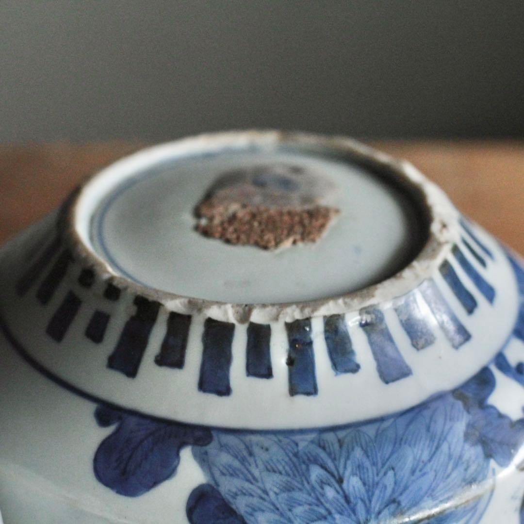 染付 三段重 花見弁当 蕎麦弁当器 古美術 古道具 アンティーク