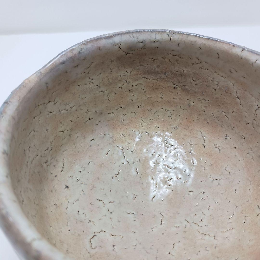 Y2446-6 茶道具 萩茶碗 林紅陽「かすがい」前大徳紹尚 書付 共箱　#4