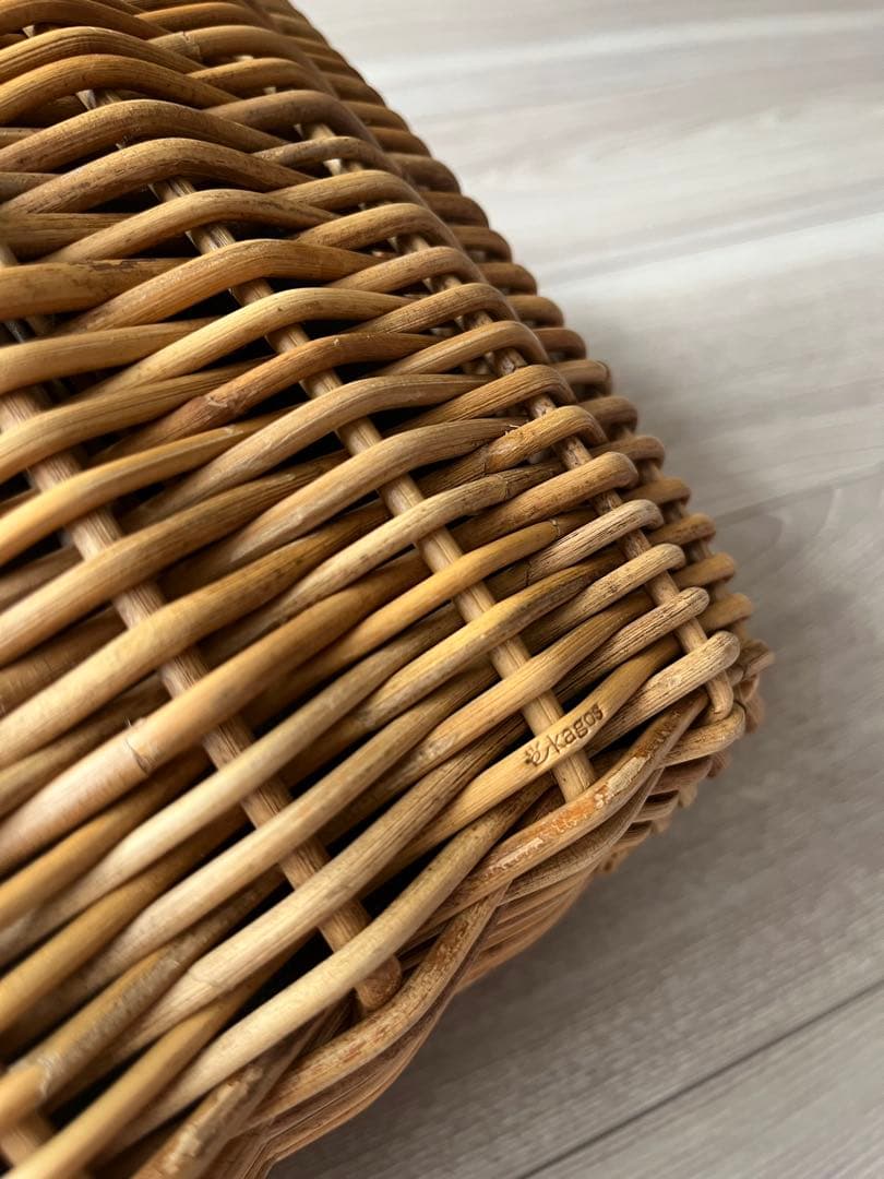 ebagos 「マルシェ」ブライドルレザー×紅籐GREY（定番トート） エバゴス