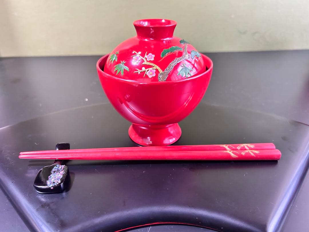 漆器　吸い物椀　松竹梅　5個セット