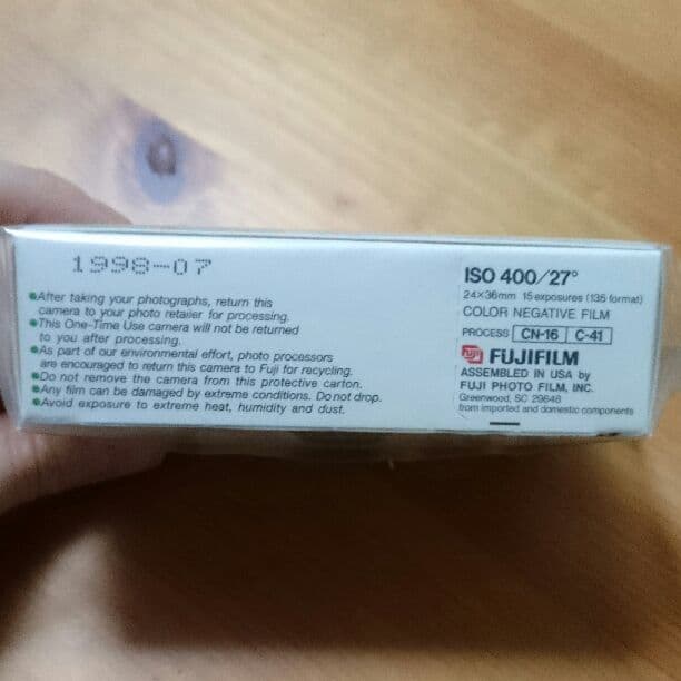 カルバンクライン使い捨てカメラ