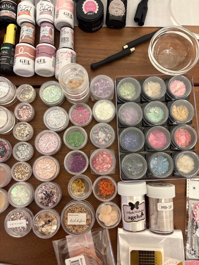 ジェル ネイル用品 まとめ売り ネイルアート ラメ リーフジェル プティール