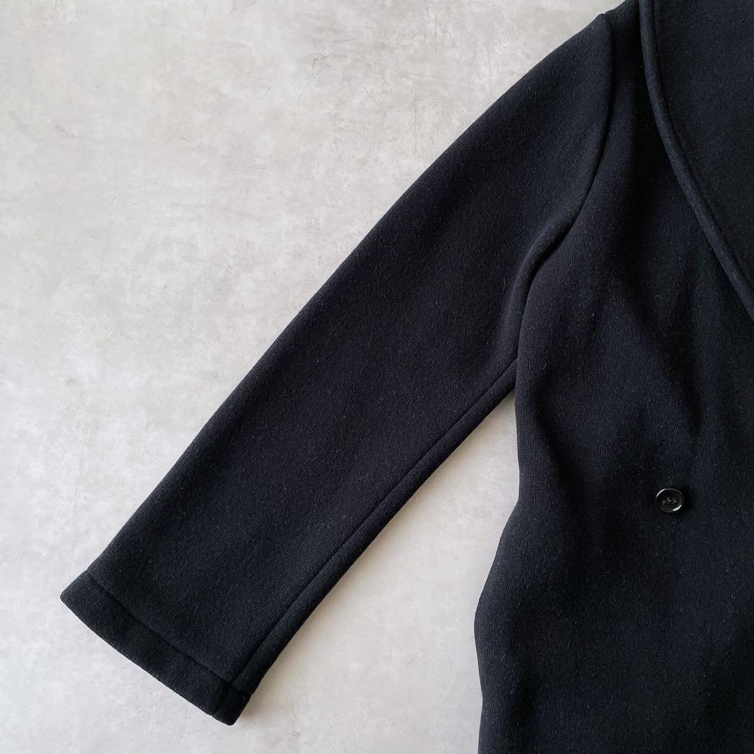 セオリーリュクス ダブルフェイス ウール ニットコート アウター 黒