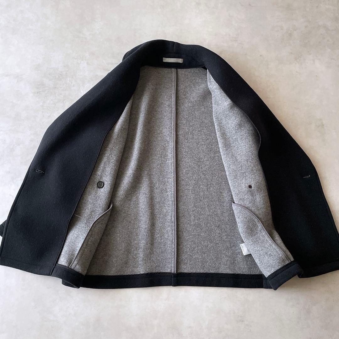 セオリーリュクス ダブルフェイス ウール ニットコート アウター 黒