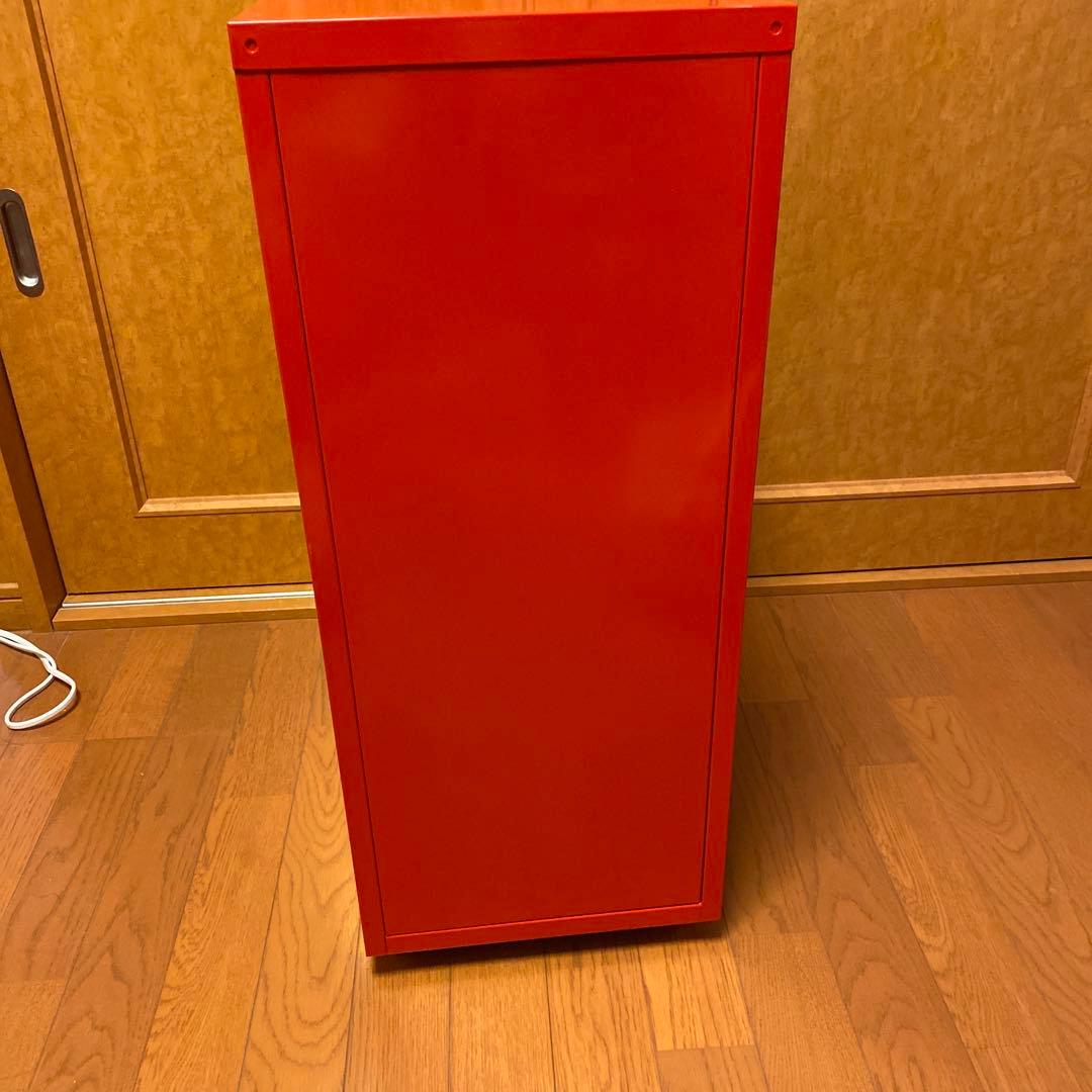 IKEA ヘルメル引き出しユニット　キャスター付き　レッド　キャビネット