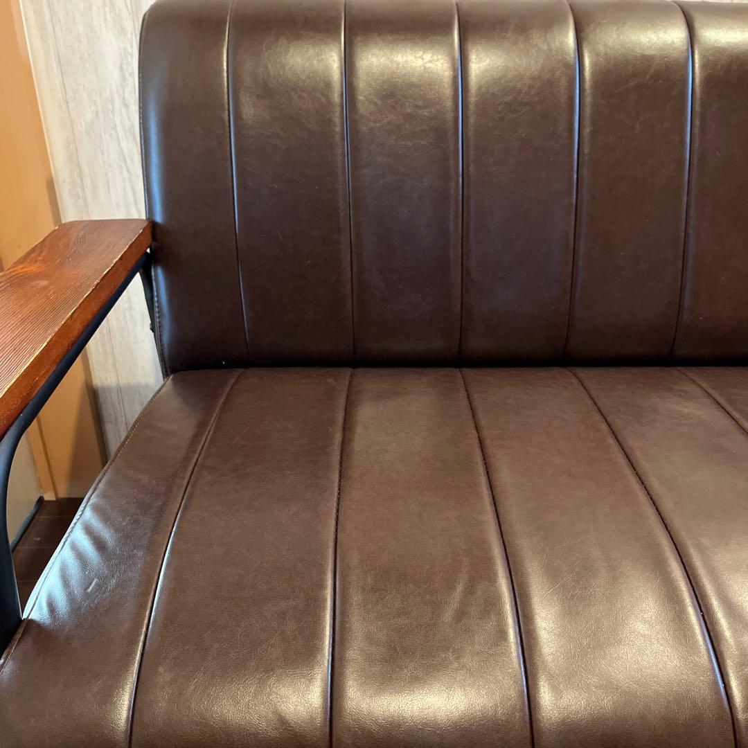 傷・汚れに強い合成皮革2人用ソファ(Nシールド　ステイン2KD DBR) ニトリ