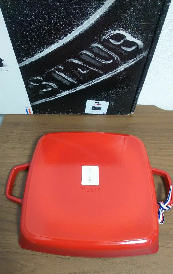 staub ストウブ ピュアグリル スクエア チェリー 28cm グリルパン