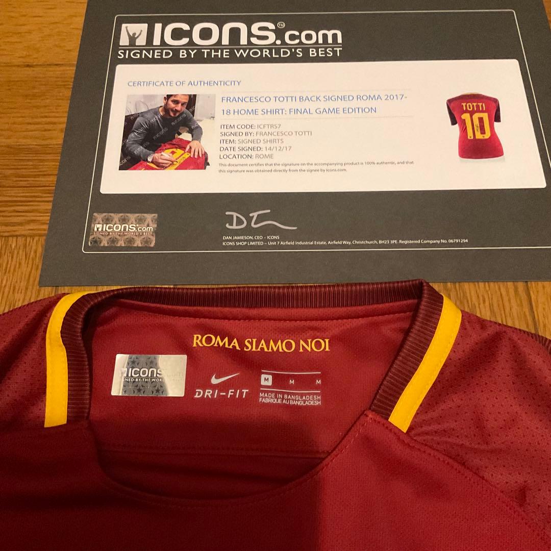 ASローマ フランチェスコ・トッティ サイン入りユニフォーム　引退エディション