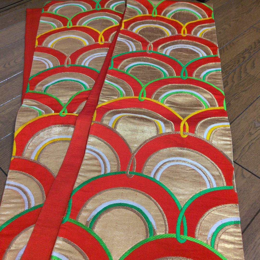 古典柄　七五三着物セット　7歳　女の子　化繊　袋帯、長襦袢　小物