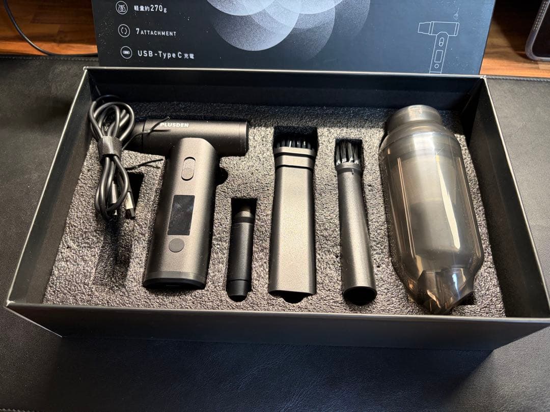 【美品/付属品完備】噴射×吸引スマホサイズで風速35m/s 2in1エアダスター