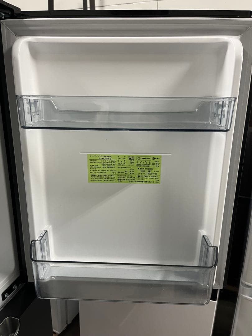 【2022年製】SHARP 冷蔵庫 152L SJ-GD15H-B ブラック　T