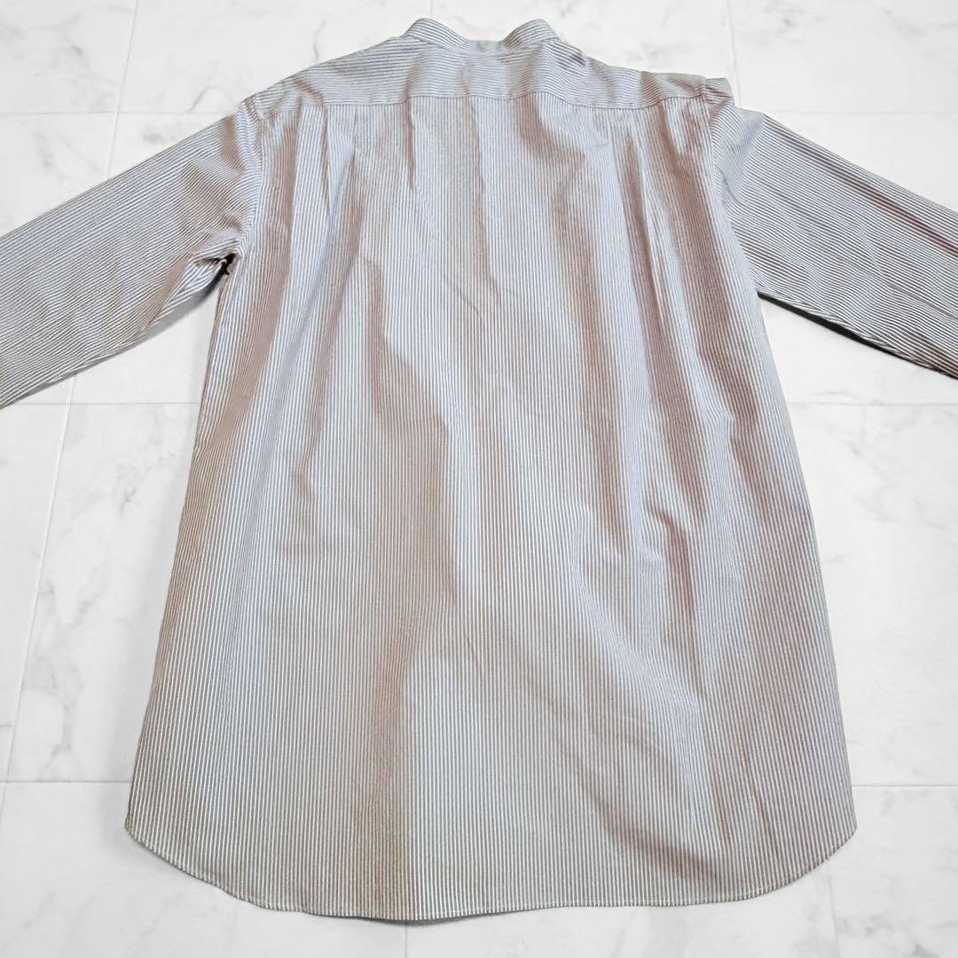 美品 ドゥロワー スタンドカラー フロントフリル ブラウス シャツ バンドカラー