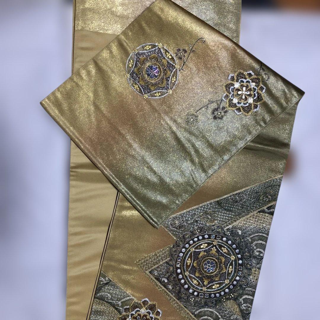 東京 さが美 袋帯 金色・銀色