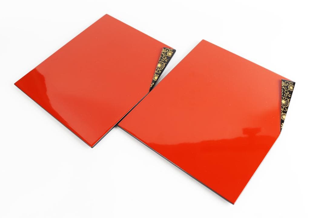 茶道具 アソベ光石謹製 前菜盆 五枚 共箱 漆塗