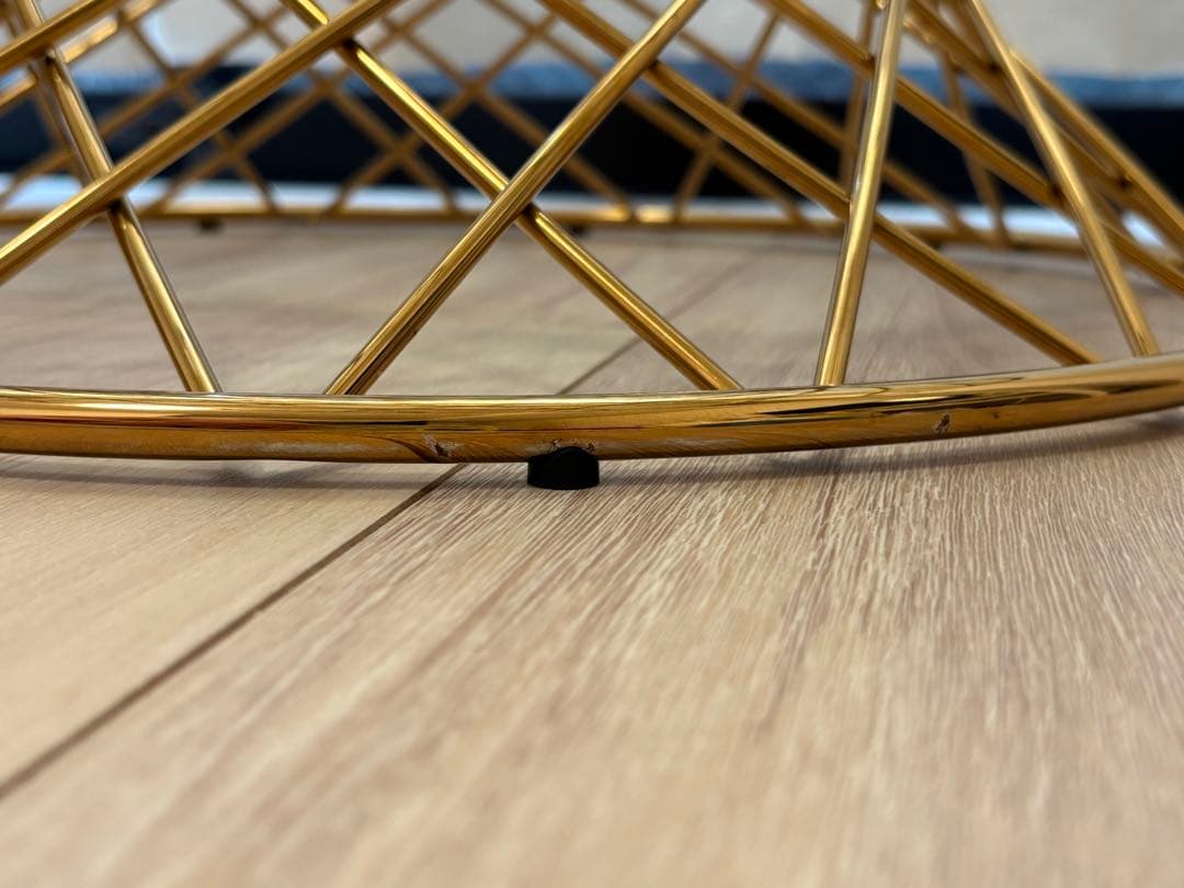 Francfranc コーヒーテーブル　ガラステーブル　ゴールド