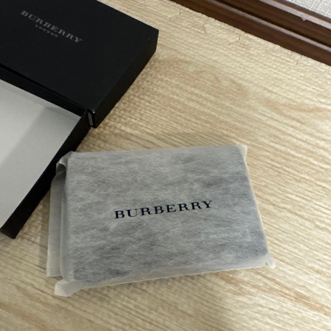 新品 未使用 BURBERRY バーバリー ブラウン レザー 名刺入れ