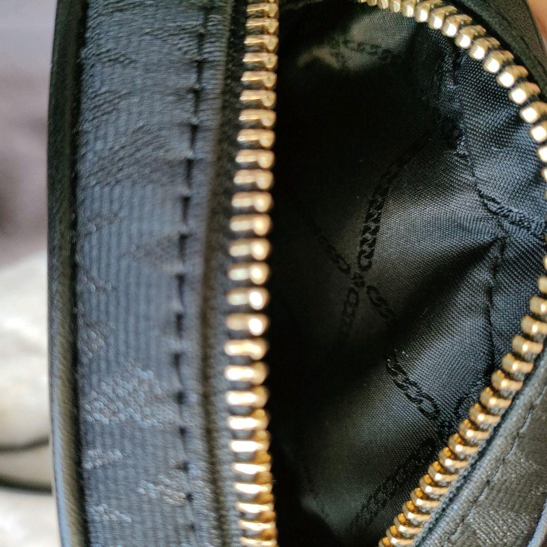 マイケルコース ショルダー クロス バッグ MK柄 黒 ゴールドチェーン