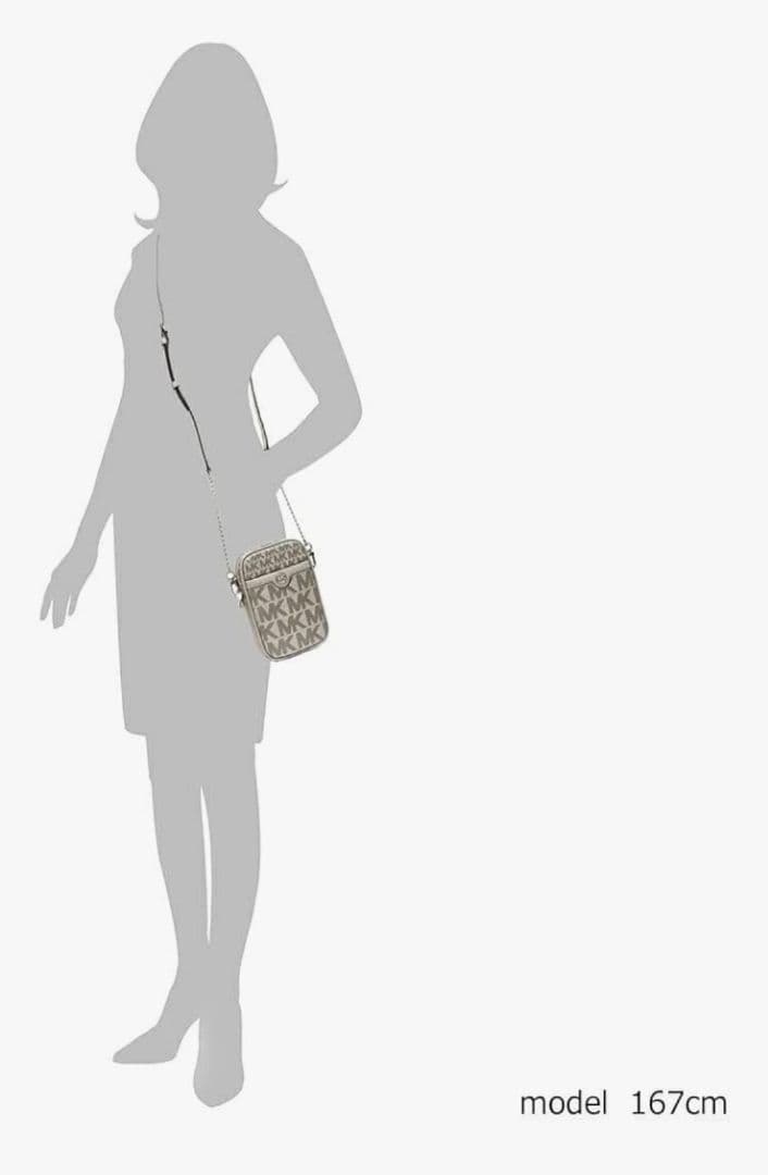 マイケルコース ショルダー クロス バッグ MK柄 黒 ゴールドチェーン