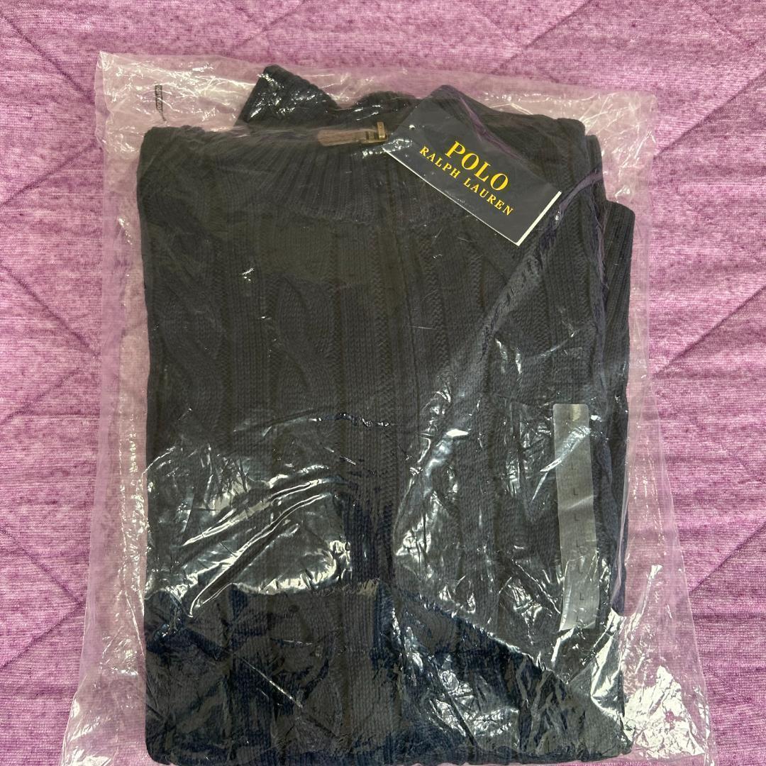 【新品・未使用】ラルフローレン ケーブルニット クォータージップ セーター