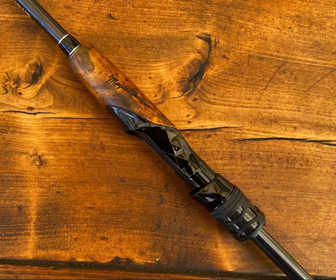 スピニングロッド　S702ML バスロッド　バス釣り　トラウト　ウッドグリップ