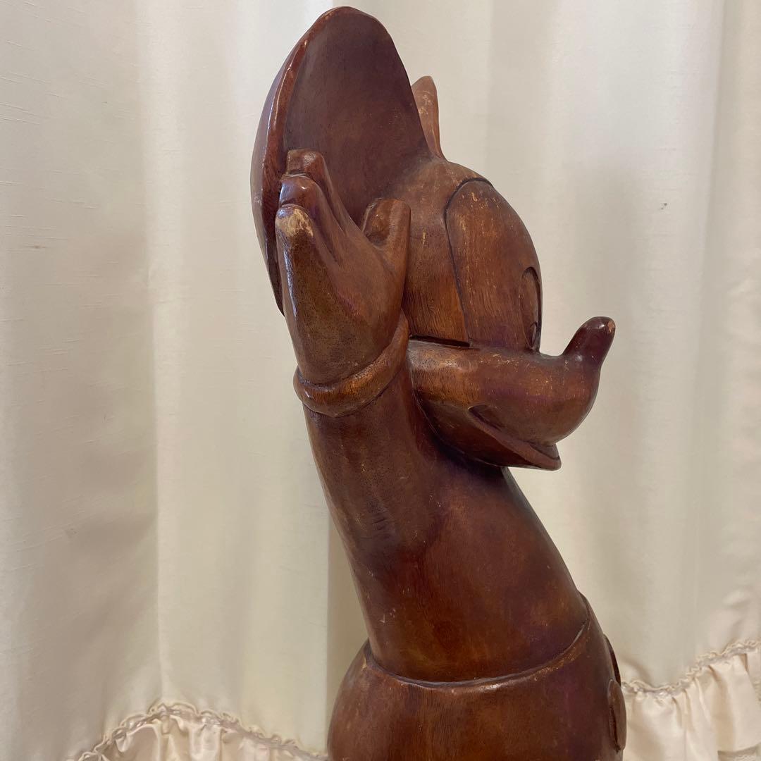 ミッキーマウス エクステリア 木彫り 木 置物　インテリア