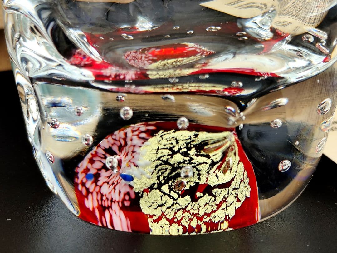 未使用・サイン有り☆黒木国昭 金彩「和」タンブラー（切子、江戸切子、薩摩切子）