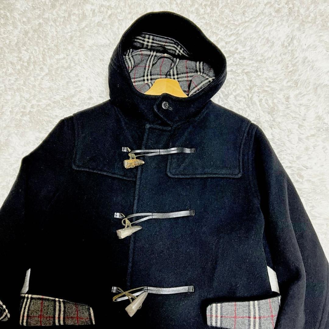 美品 バーバリー L相当 ダッフルコート ロング丈 ノバチェック ハウスチェック