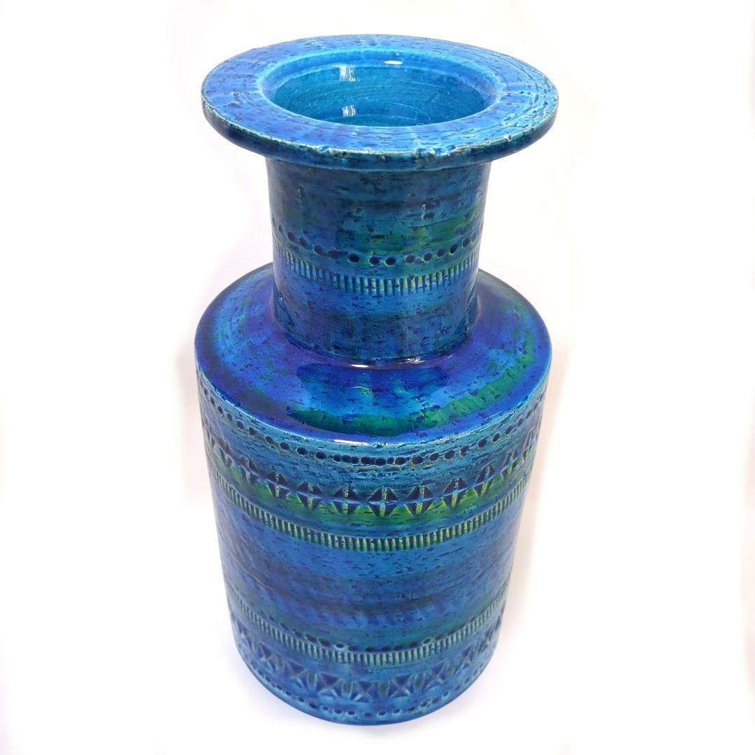 【美品】FLAVIA ITALY ビトッシ 花瓶 フラワーベース リミニブルー