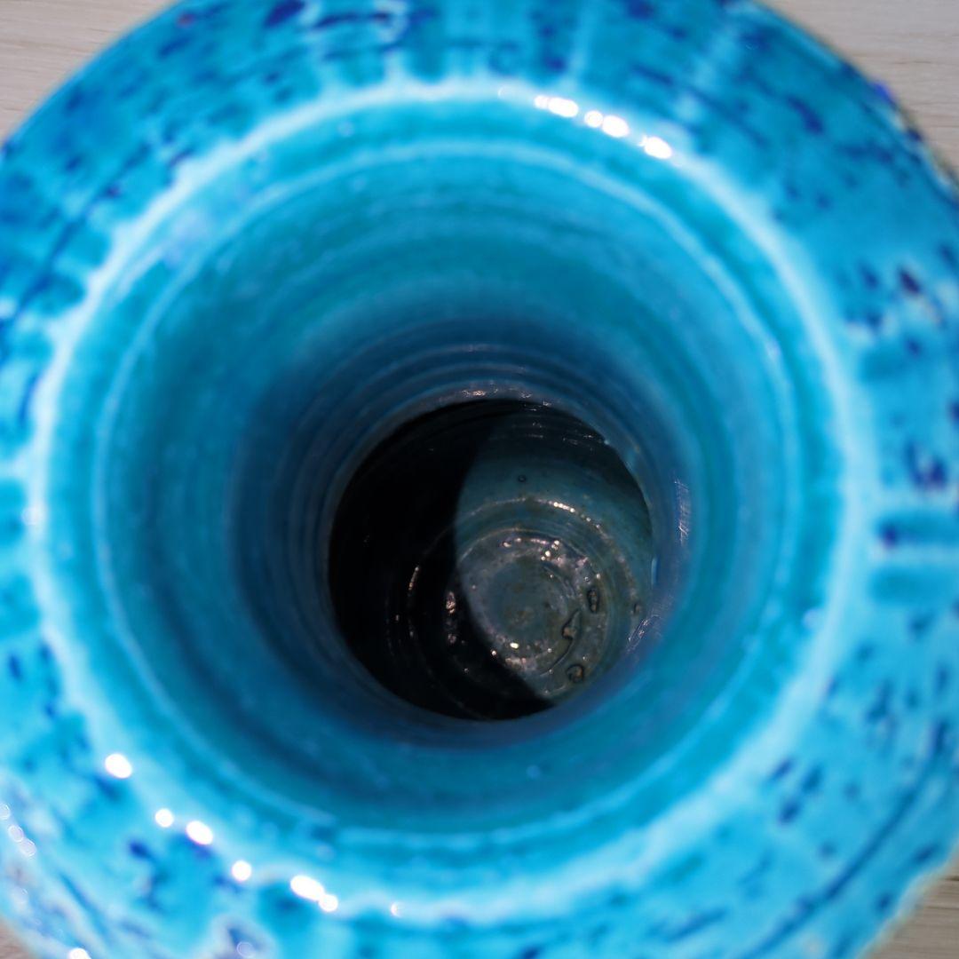 【美品】FLAVIA ITALY ビトッシ 花瓶 フラワーベース リミニブルー