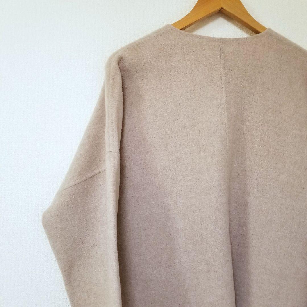 Demi-Luxe BEAMS ベルト付きリバーコート ベージュホワイト 38