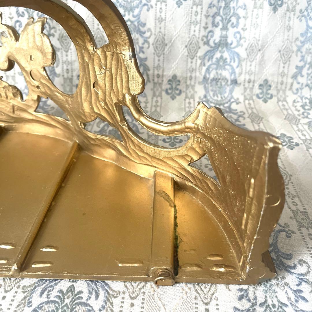 イタリア製 壁掛けコンソール① ウォールシェルフ ロココ調 アンティーク金色