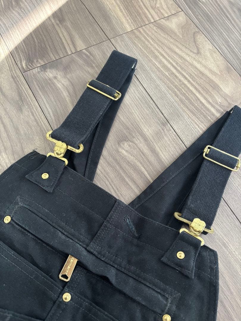 Carhartt ブラックオーバーオール　36✖️32