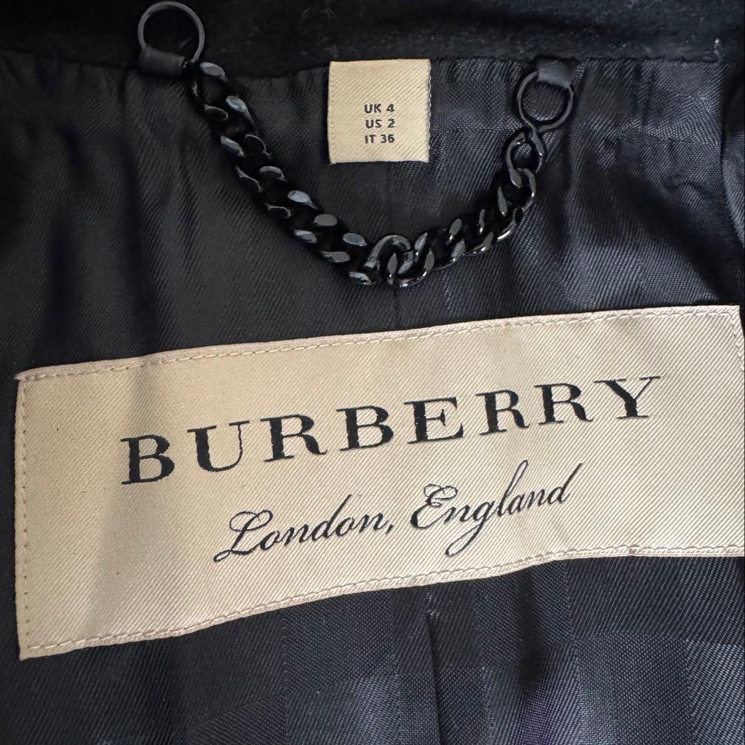 BurberryブラックウールコートXS〜Sサイズ　外での着用は無し