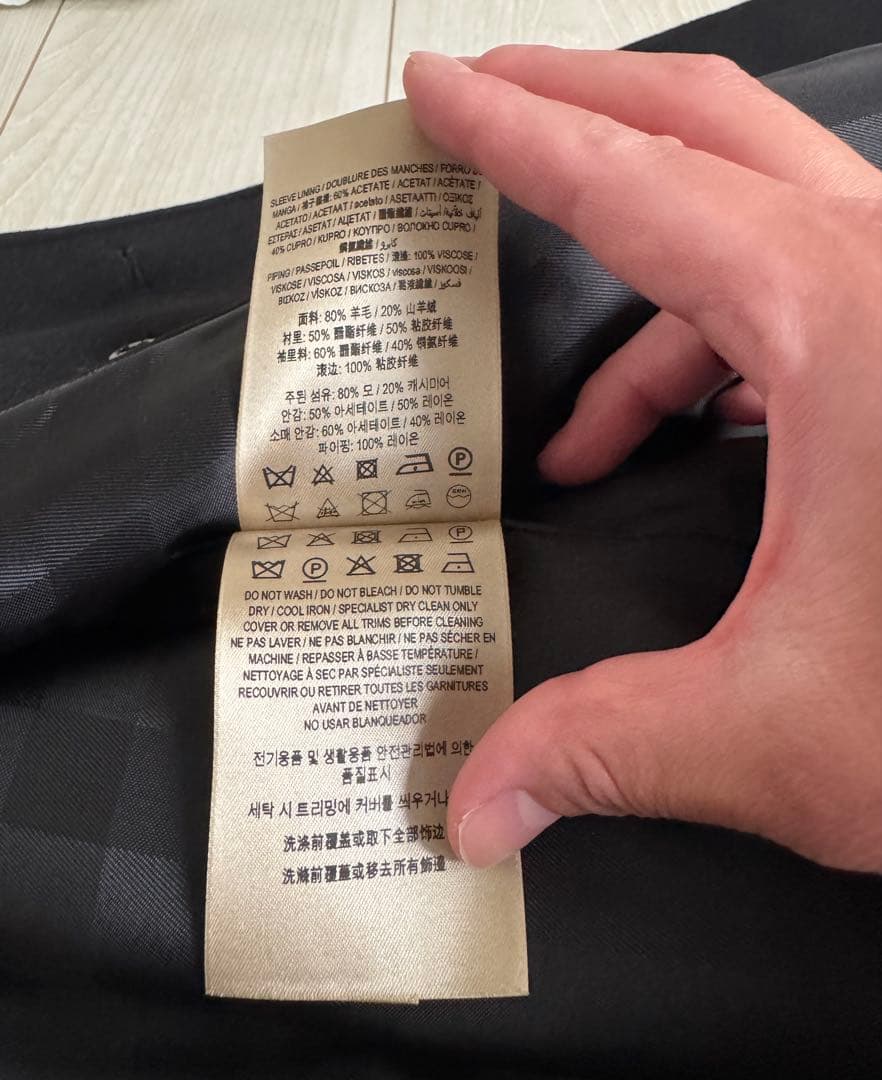 BurberryブラックウールコートXS〜Sサイズ　外での着用は無し