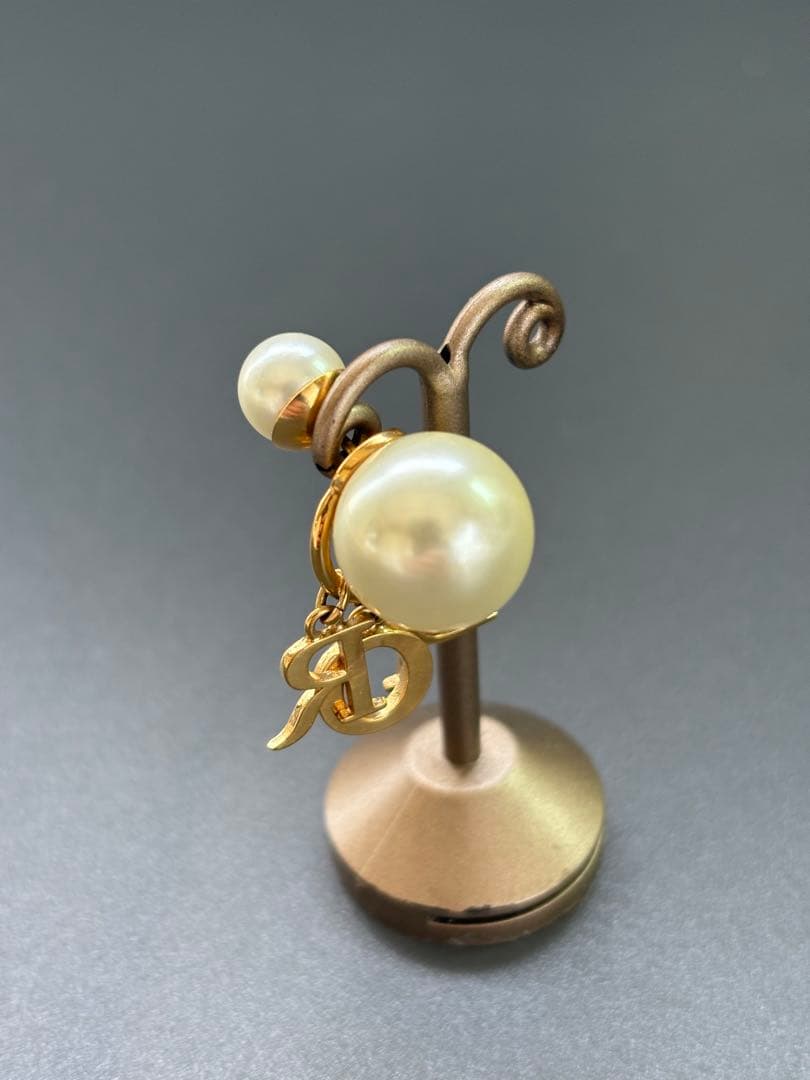 Christian Dior ピアス トライバル パールストーン片耳No.543