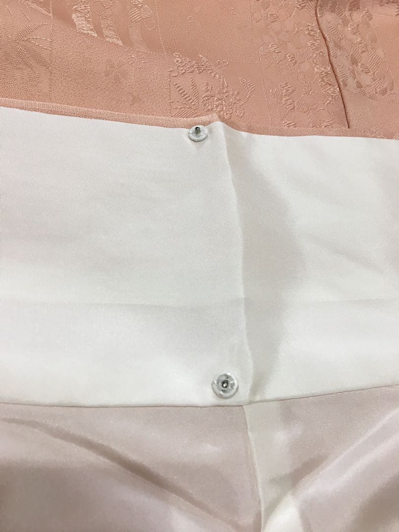 SALE‼️高級感溢れる【訪問着】手刺繍　地紋　正絹　逸品　　裄長め